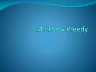 Matthew Preedy