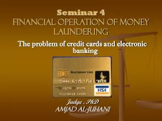 Seminar 4 Financial operation of money laundering