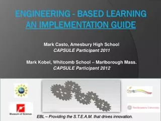 Engineering - Based Learning an Implementation Guide