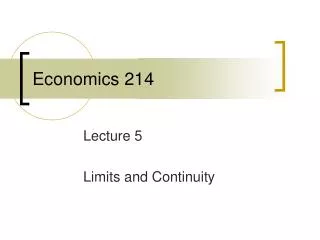 Economics 214