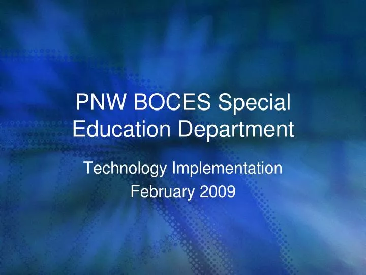 pnw boces special education department