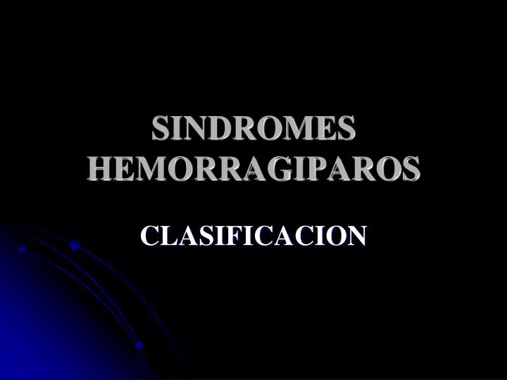 sindromes hemorragiparos