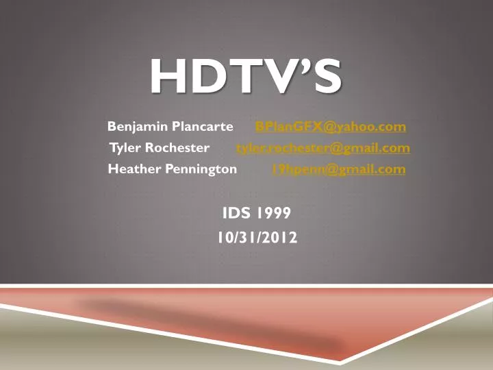 hdtv s