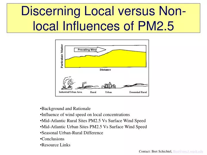 discerning local versus non local influences of pm2 5