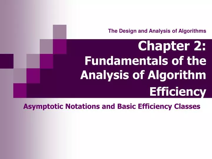 chapter 2 fundamentals of the analysis of algorithm efficiency