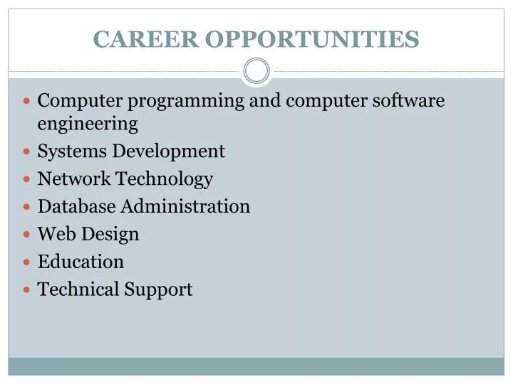 career opportunities