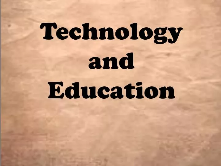 technology and education