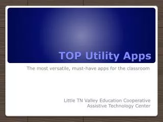 TOP Utility Apps