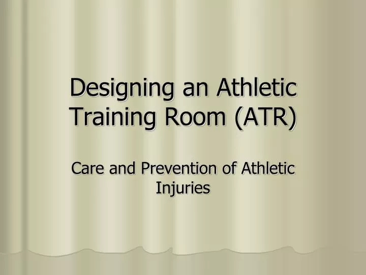 designing an athletic training room atr