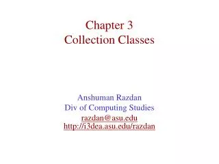 Chapter 3 Collection Classes