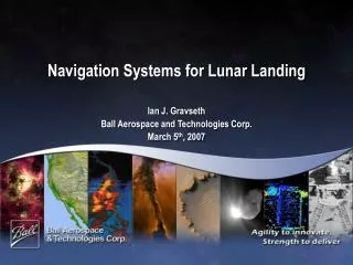 Navigation Systems for Lunar Landing