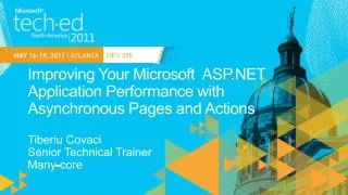 Improving Your Microsoft ASP.NET Application Performance with Asynchronous Pages and Actions