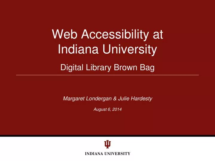 web accessibility at indiana university