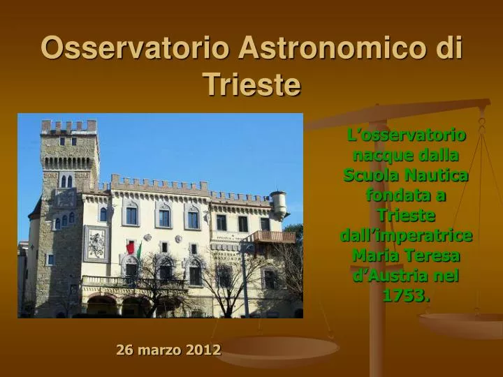 osservatorio astronomico di trieste