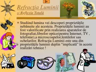 refrac ia luminii i r ef lexia total