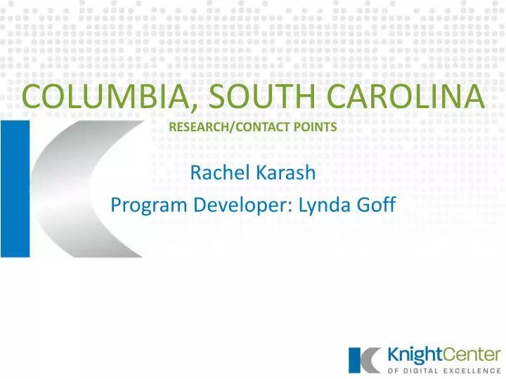columbia south carolina research contact points