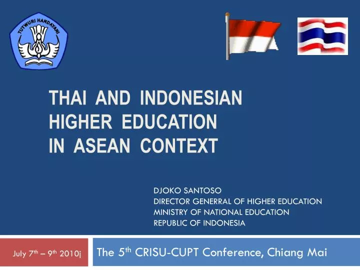 thai and indonesian higher education in asean context