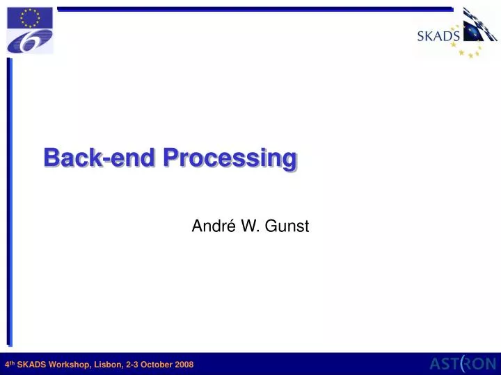 back end processing