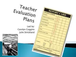 Teacher Evaluation Plans