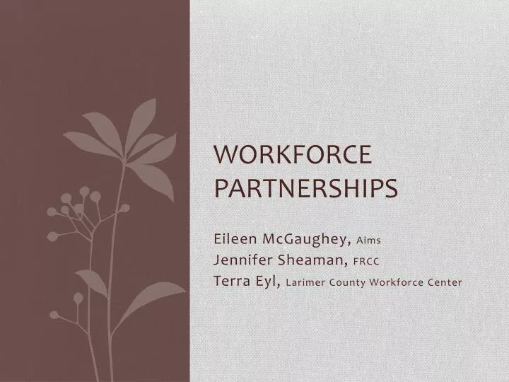 workforce partnerships