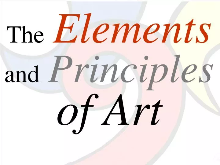 the elements and principles of art