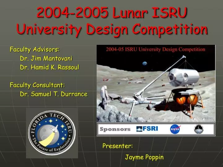 2004 2005 lunar isru university design competition