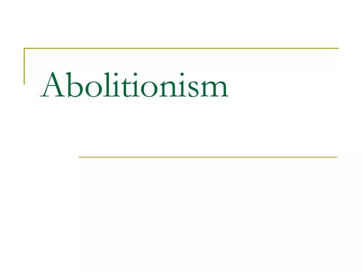 abolitionism