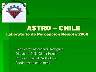 astro chile laboratorio de percepci n remota 2006