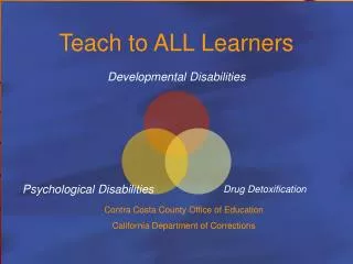 Teach to ALL Learners