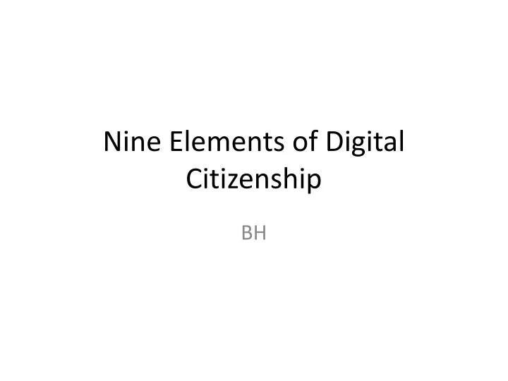 nine elements of digital citizenship