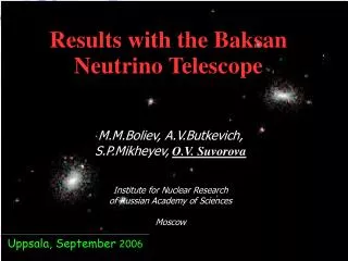 Results with the Baksan Neutrino Telescope