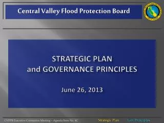 Strategic Plan and Governance Principles June 26, 2013