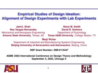 Empirical Studies of Design Ideation: Alignment of Design Experiments with Lab Experiments