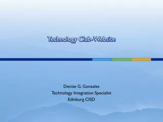 Technology Club- Website