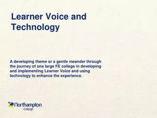 Learner Voice and Technology