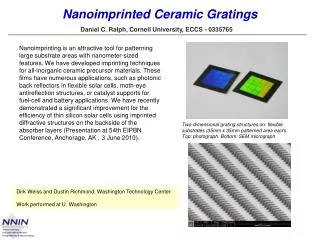 Nanoimprinted Ceramic Gratings
