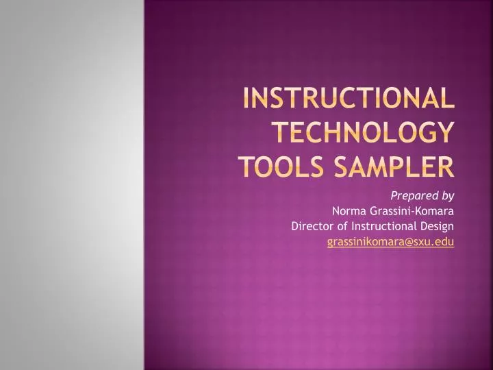 instructional technology tools sampler