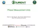 Phasor Measurement Units - slide 1