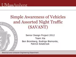 simple awareness of vehicles and assorted night traffic savant