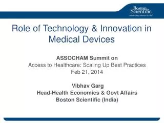 Role of Technology &amp; Innovation in Medical Devices