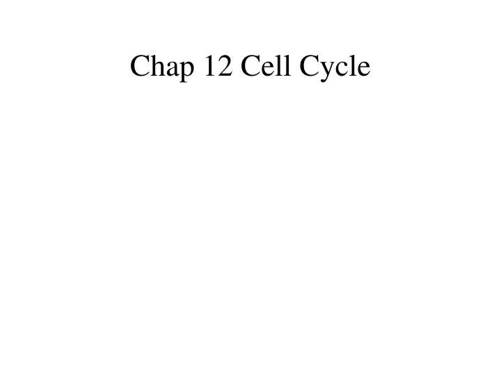 chap 12 cell cycle