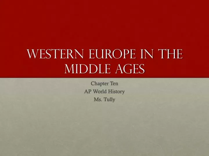 western europe in the middle ages