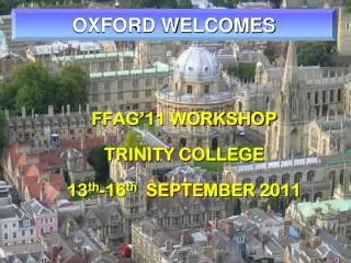 OXFORD WELCOMES