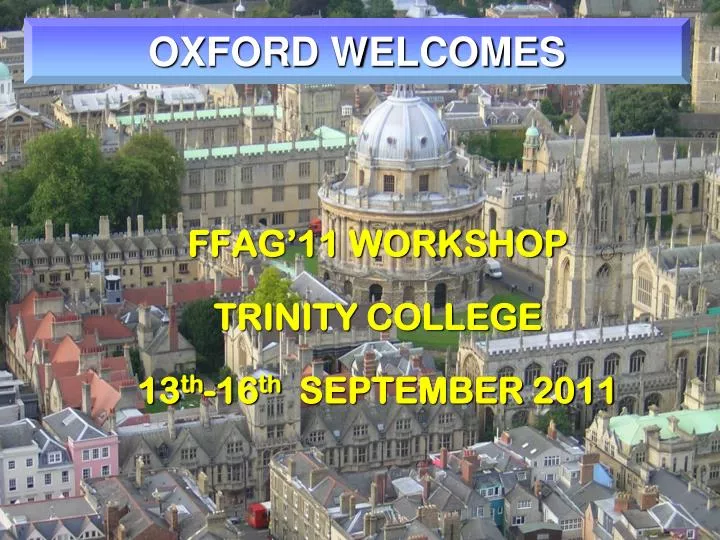 oxford welcomes