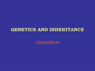 genetics and inheritance