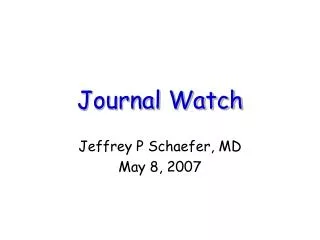 Journal Watch