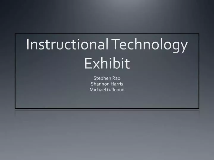 instructional technology exhibit