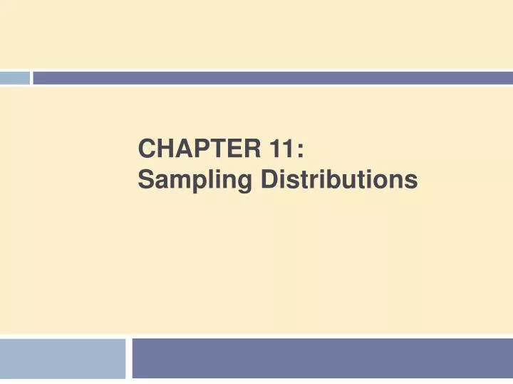 chapter 11 sampling distributions