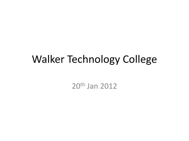 walker technology college