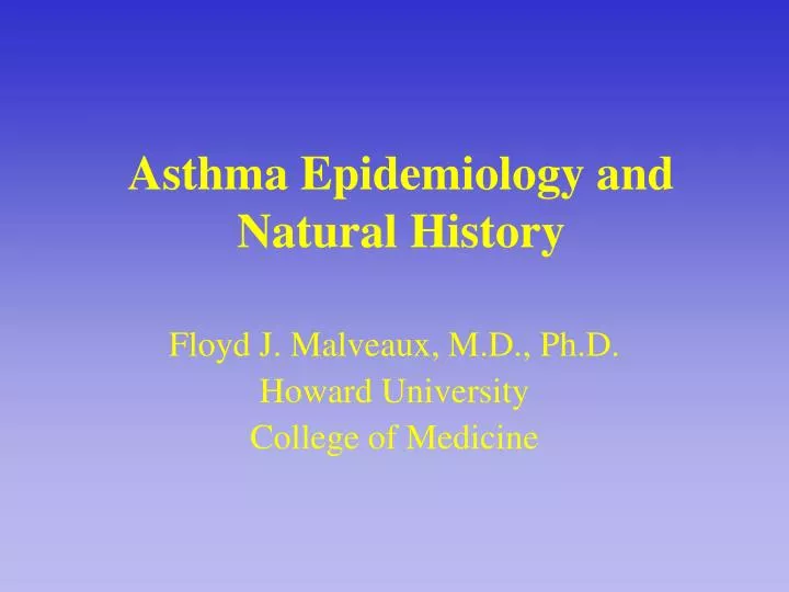 asthma epidemiology and natural history